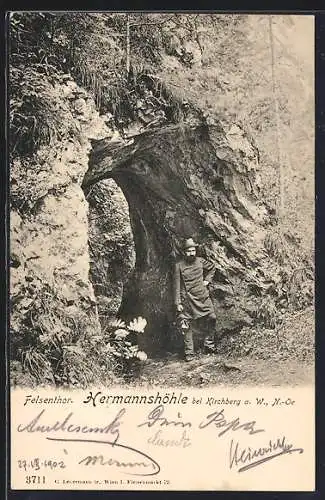 AK Kirchberg am Wechsel, Hermannshöhle, Das Felsenthor