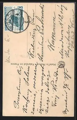 Foto-AK A. Noyer Nr. 5035: Mädchen mit Buch bei Herrn auf dem Schoss