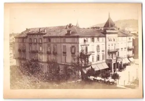 Fotografie unbekannter Fotograf, Ansicht Zürich, Hotel Baur au Lac