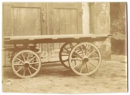 Fotografie Kutschen-Fahrgestell, Karl Weinberger Wagenbau, München Zeppelinstrasse 71