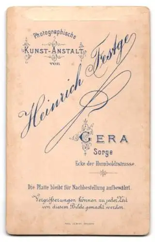 Fotografie Heinrich Festge, Gera, Sorge, Portrait eines Paares