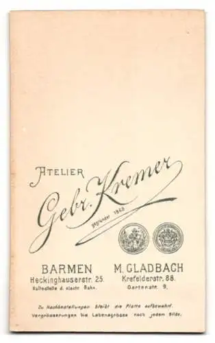 Fotografie Gebr. Kremer, Barmen, Heckinghauserstr. 25, Kinderporträt mit drei Geschwistern