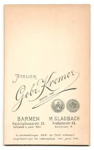 Fotografie Gebr. Kremer, Barmen, Heckinghauserstr. 25, Dame in elegantem Kleid