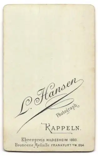 Fotografie L. Hansen, Kappeln, Porträt eines jungen Mannes
