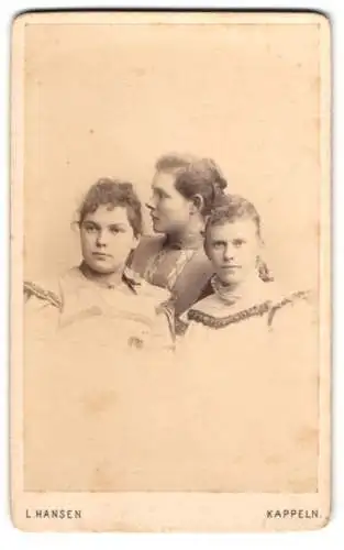Fotografie L. Hansen, Kappeln, Porträt von drei Frauen