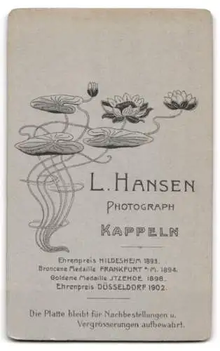 Fotografie L. Hansen, Kappeln, Portrait einer jungen Frau