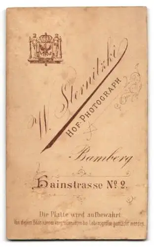Fotografie W. Sternitzki, Bamberg, Hainstr. Nr. 2, Porträt einer Frau