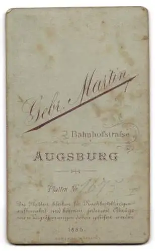 Fotografie Gebr. Martin, Augsburg, Bahnhofstrasse, Porträt eines eleganten Herrn