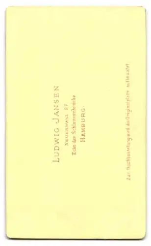 Fotografie Ludwig Jansen, Hamburg, Neuerwall 27, Porträt eines älteren Mannes