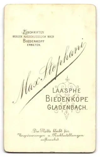Fotografie Max Stephani, Laasphe, Porträt eines Paares