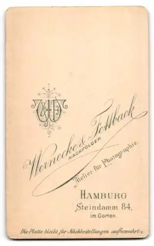 Fotografie Wernecke & Fettback, Hamburg, Steindamm 84, Porträt eines jungen Mannes