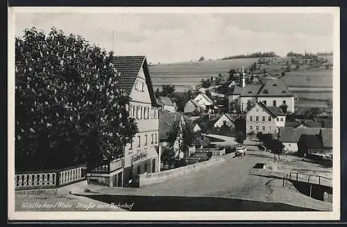 AK Wildflecken /Rhön, Gasthof Völker an der Strasse zum Bahnhof