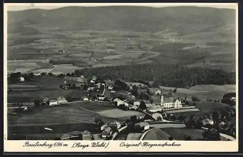 AK Breitenberg / Passau, Bay. östl. Grenzort, Fliegeraufnahme