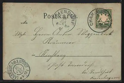 Mondschein-AK Cham, Totalansicht