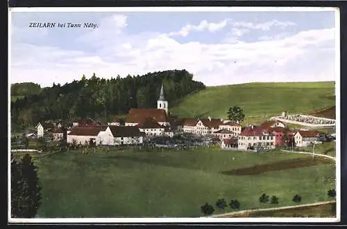 AK Zeilarn bei Tann, Teilansicht mit Kirche