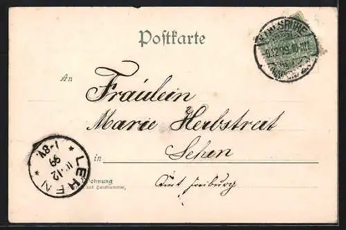 AK Karlsruhe i. B., Kaiserstrasse mit Geschäften
