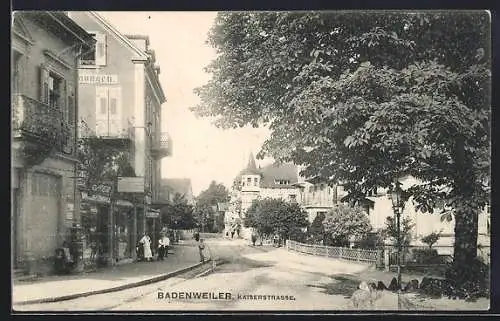 AK Badenweiler, Blick in die Kaiserstrasse