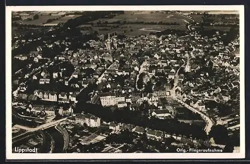 AK Lippstadt, orig. Fliegeraufnahme des Ortes