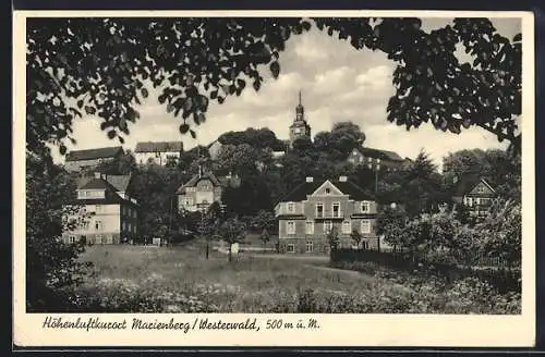 AK Marienberg i. Westerwald, Ortspartie mit Kirche