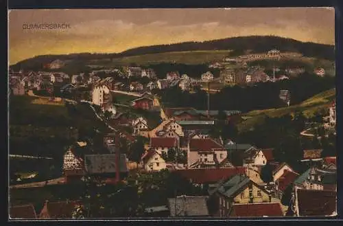 AK Gummersbach, Panoramablick über die Ortschaft