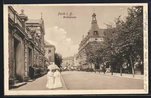 AK Fürth i. B., Partie in der Weinstrasse