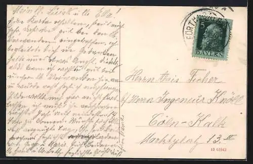 AK Fürth i. B., Partie in der Weinstrasse