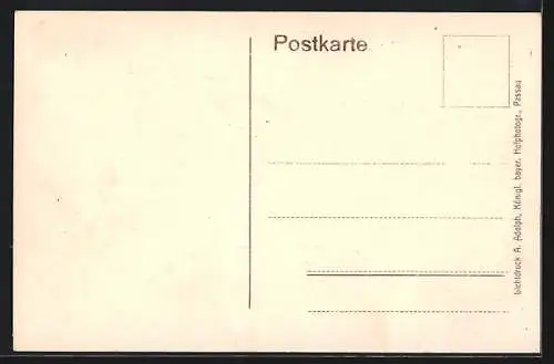 AK Vornbach a. Inn, Teilansicht mit Flusspartie