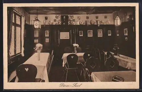 AK Nürnberg, Gasthaus Bratwurstherzle, Dürersaal