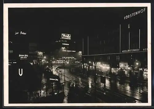 AK Berlin-Tiergarten, Potsdamer Platz bei Nacht