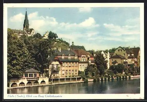 AK Halle / Saale, Blick von der Burg Giebichenstein