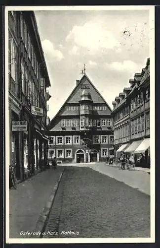 AK Osterode / Harz, Strasse hin zum Rathaus