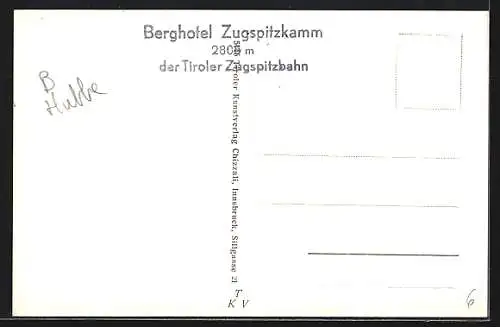 AK Ehrwald /Tirol, Österr. Zugspitzbahn, Bergstation mit Wettersteingrat