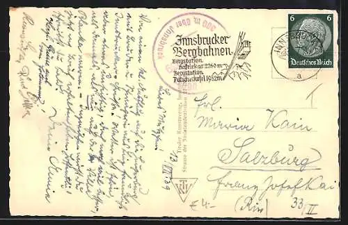 AK Inntal, Seilbahn Innsbrucker Nordkettenbahn, Zwischenstation Seegrube