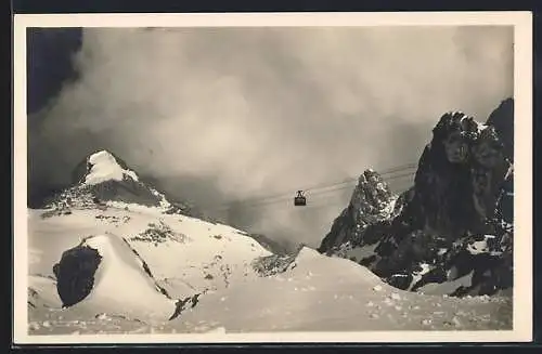 AK Zugspitzbahn, Blick auf österr. Schneekar und Sonnenspitzl