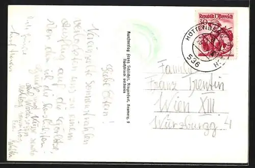 AK Villach, Kanzelbahn mit Villach u. Julische Alpen