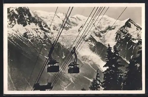 AK Chamonix, Teleferique du Brévent et le Mont-Blanc