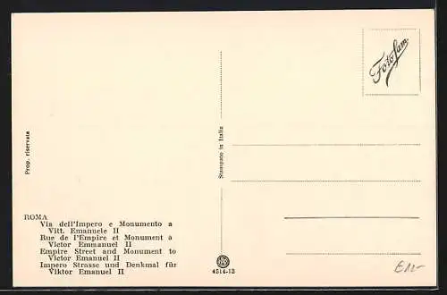 AK Roma, Via dell`Impero e Monumento a Vitt. Emanuele II