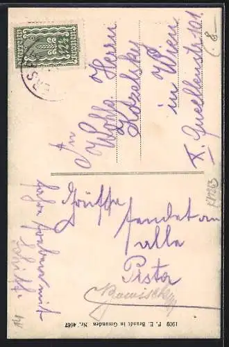 AK See am Mondsee, Kirche am Seeufer