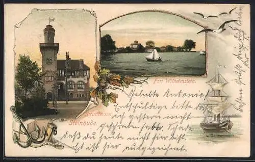 AK Steinhude, Strandhotel, Fort Wilhelmstein