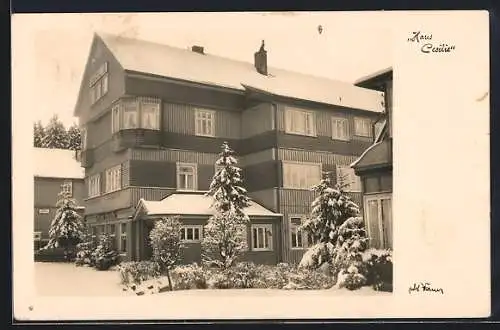 AK Braunlage /Harz, Hotel Haus Cecilie, Bes. Otto Hartung