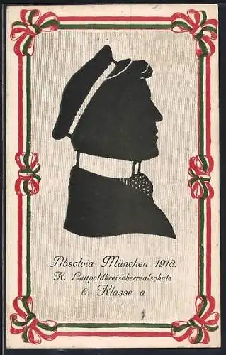 AK München, Absolvia K. Luitpoldkreisoberrealschule 6. Klasse a 1918