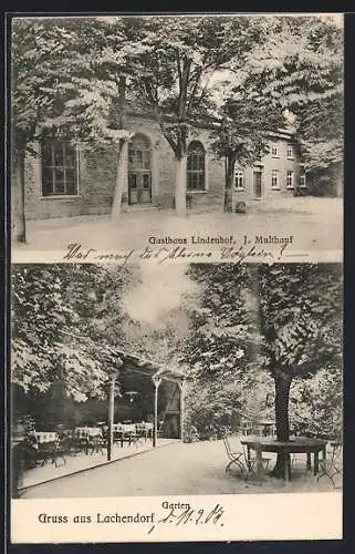 AK Lachendorf, Gasthaus Lindenhof J. Multhauf mit Gartenwirtschaft