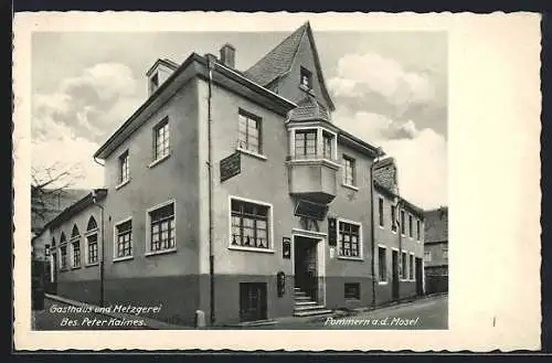 AK Pommern a. d. Mosel, Gasthaus und Metzgerei Peter Kalmes