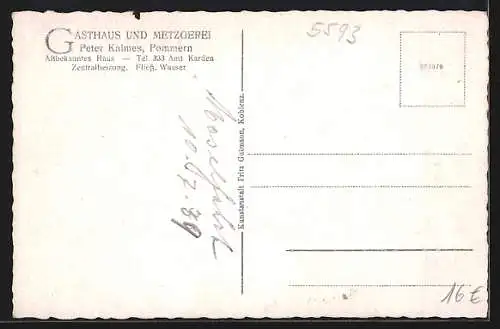 AK Pommern a. d. Mosel, Gasthaus und Metzgerei Peter Kalmes