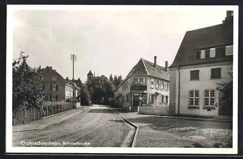 AK Grosssachsenheim, Gasthof zum Bahnhof in der Bahnhofstrasse