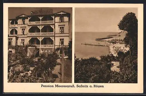 AK Sassnitz /Rügen, Hotel Pension Meeresgruss