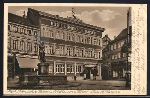 AK Nordhausen /Harz, Hotel Römischer Kaiser Bes. A. Campe