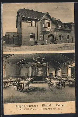 AK Elsdorf / Köthen, Bunge`s Gasthaus, Inh. Karl Vogler