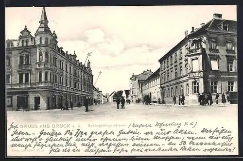 AK Bruck, Blick in die Schöngeisingerstrasse