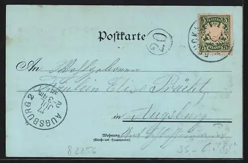 Mondschein-Lithographie Fürstenfeld-Bruch, Gasthaus Ludwigshöhe, Unteroffizier-Schule, Marta-Keller, Marktplatz